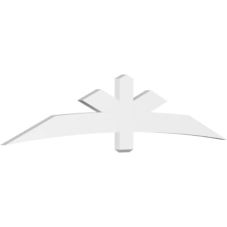 Ekena Millwork Alberta Architectural Grade PVC Gable Bracket, 96"W x 20"H x 2"D x 6"F, 5/12 Pitch GBP096X20X0206ALB00